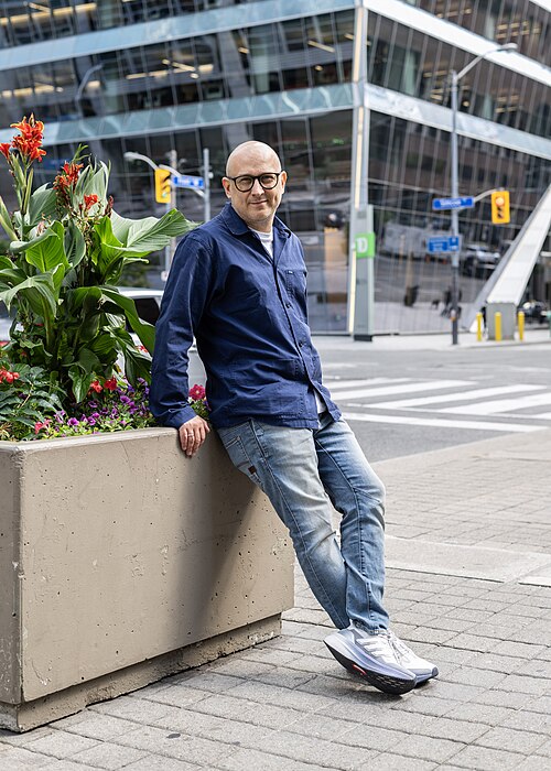 Volodymyr Yatsenko poses for a portrait during the 2025 Toronto International Film Festival