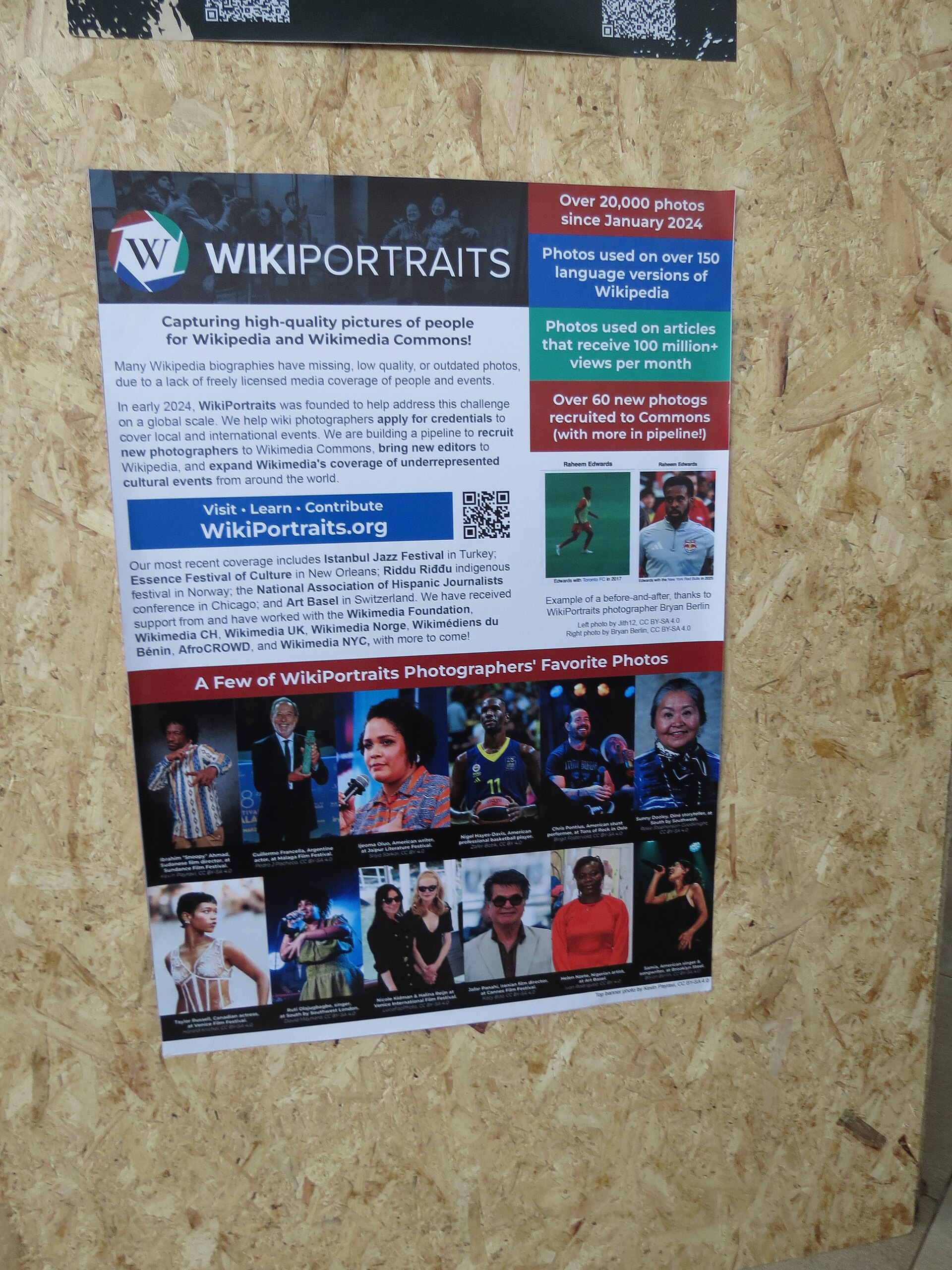 โปสเตอร์ WikiPortraits ในงาน Wikimania 2025