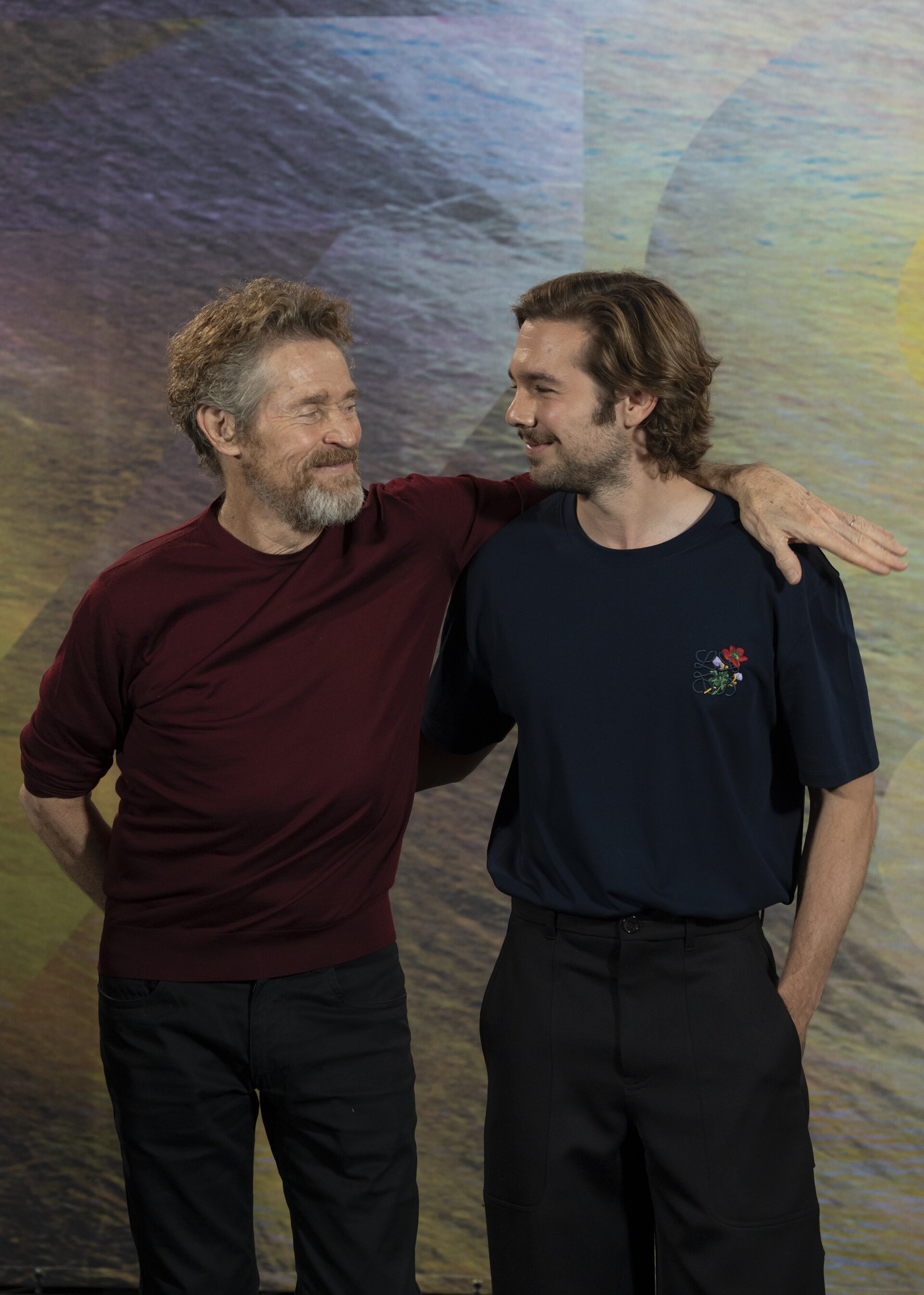 Actors Willem Dafoe and Carlos Cuevas at the Locarno Film Festival in Locarno at the photocall for The Birthday Party