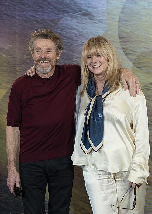 Actor Willem Dafoe and actress Emma Suárez at the Locarno Film Festival in Locarno at the photocall for The Birthday Party