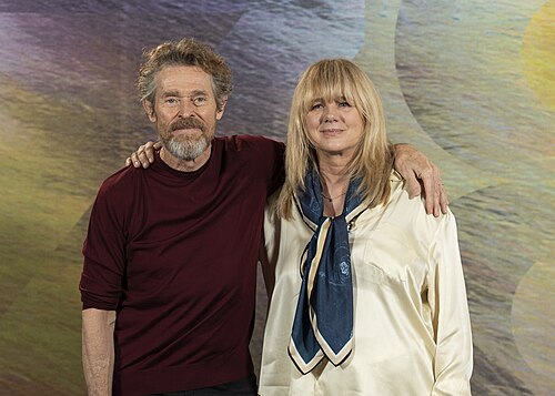 Actor Willem Dafoe and actress Emma Suárez at the Locarno Film Festival in Locarno at the photocall for The Birthday Party