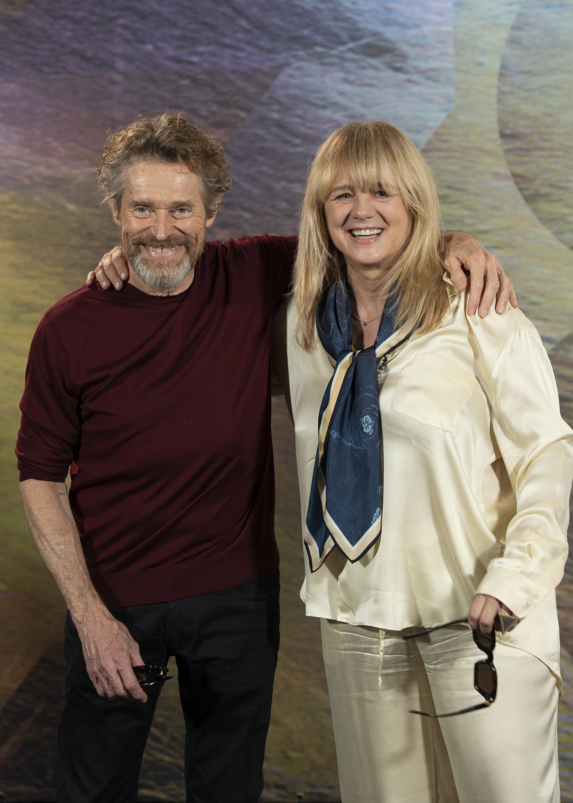 Actor Willem Dafoe and actress Emma Suárez at the Locarno Film Festival in Locarno at the photocall for The Birthday Party