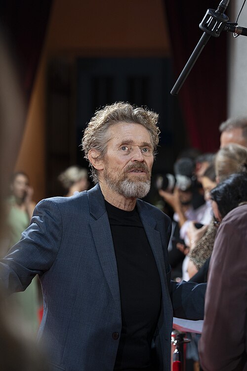 Willem Dafoe arriving at the red carpet at the 78th Locarno Film Festival red carpet