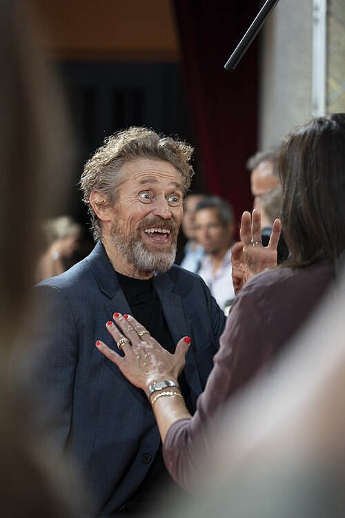 Willem Dafoe arriving at the red carpet at the 78th Locarno Film Festival red carpet