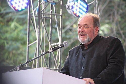 William Dalrymple, author and historian, at the 2025 Jaipur Literary Festival in Jaipur, India