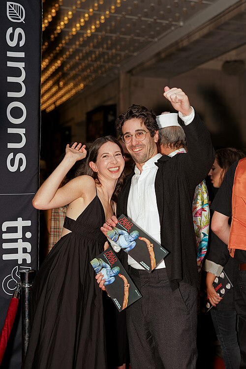 Yona Strauss and Lev Lewis at the 2025 Toronto International Film Festival (TIFF) for the movie Dead Lover.