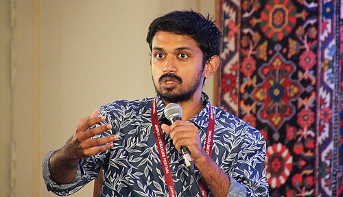 Yuvan Aves, writer, at the 2025 Jaipur Literature Festival in Jaipur, India.