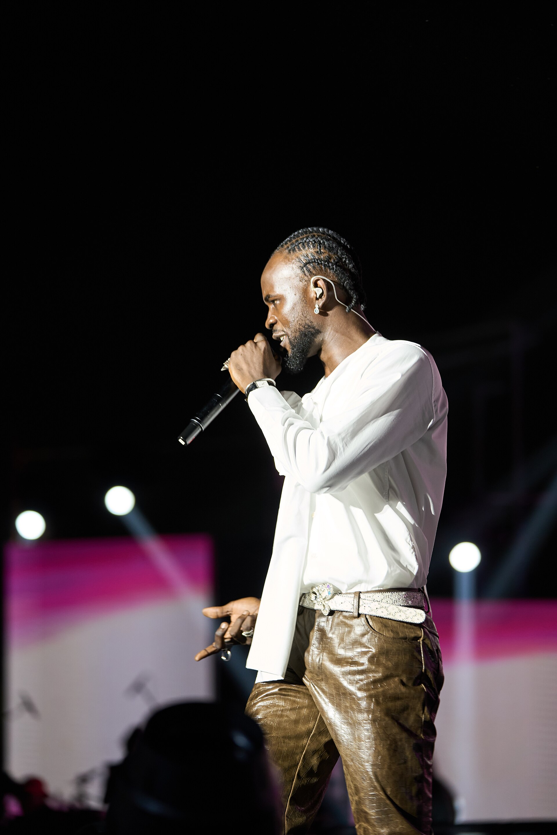 Music performance at Zaama Disco Concert in Accra, Ghana.