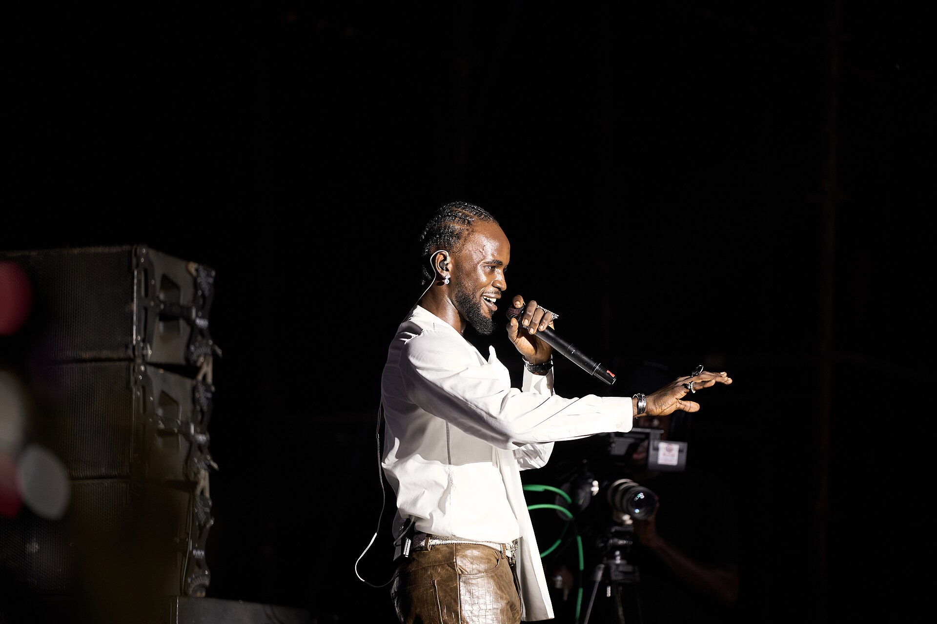 Music performance at Zaama Disco Concert in Accra, Ghana.