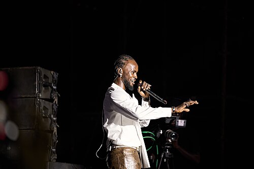 Music performance at Zaama Disco Concert in Accra, Ghana.