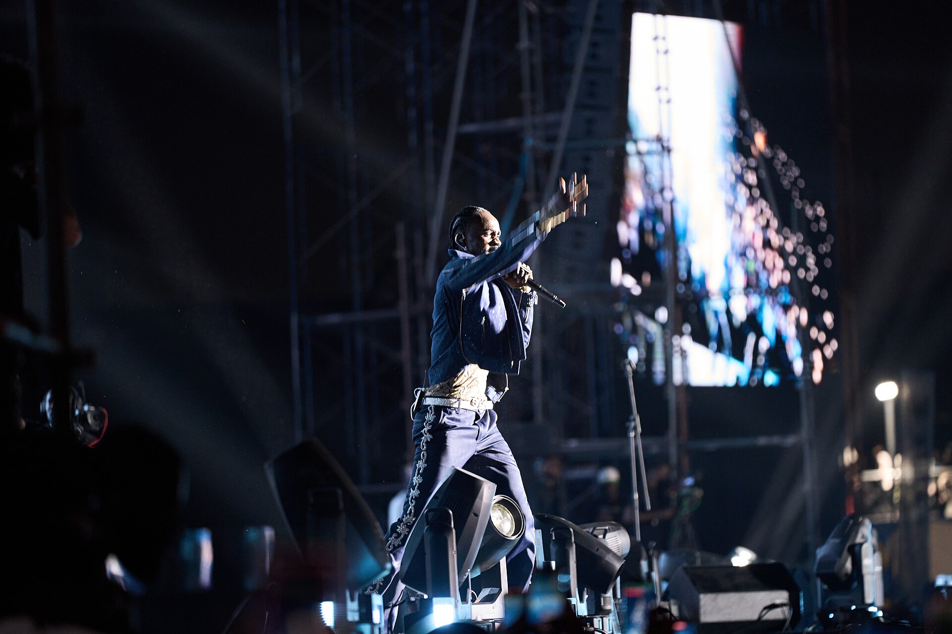 Music performance at Zaama Disco Concert in Accra, Ghana.