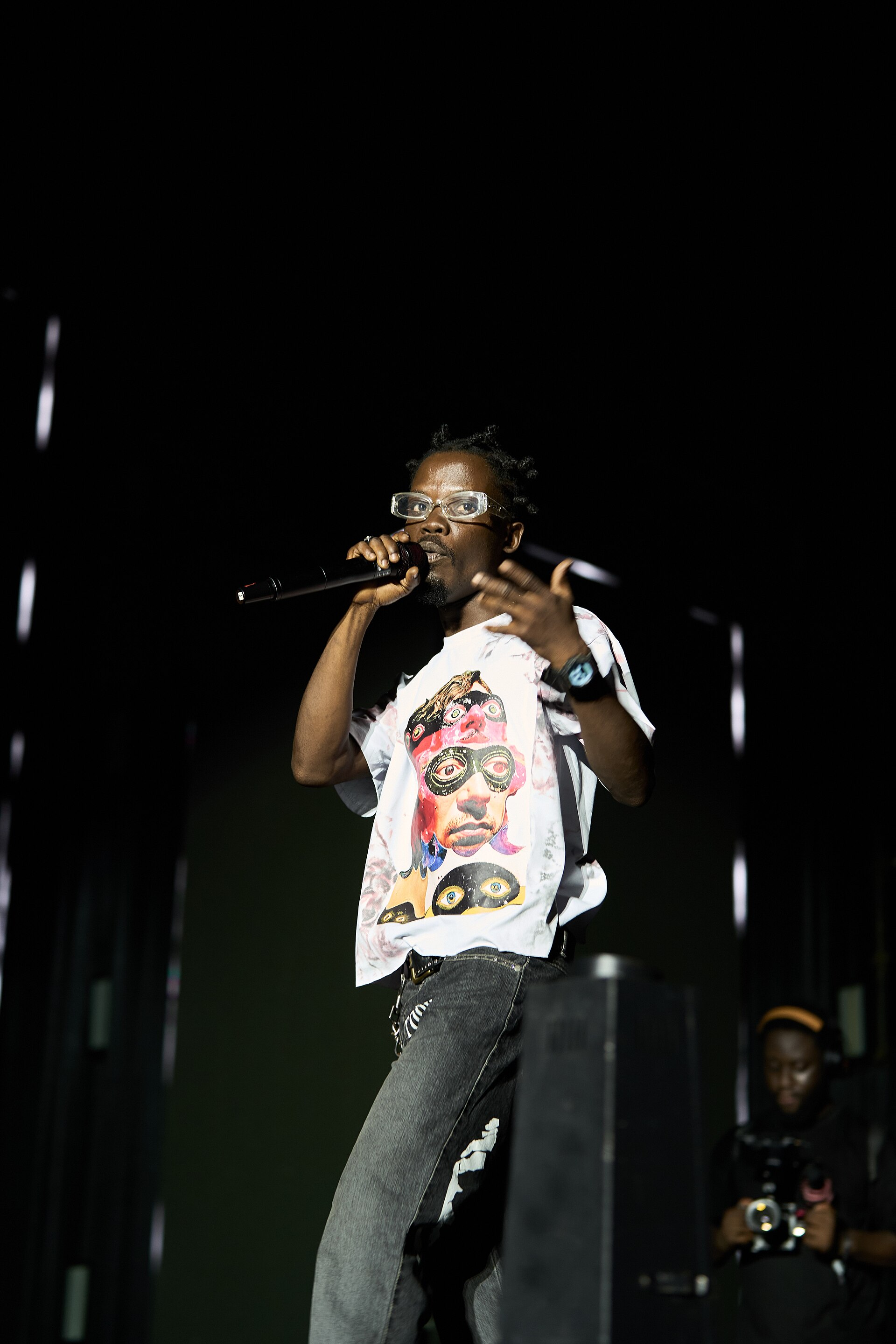 Music performance at Zaama Disco Concert in Accra, Ghana.