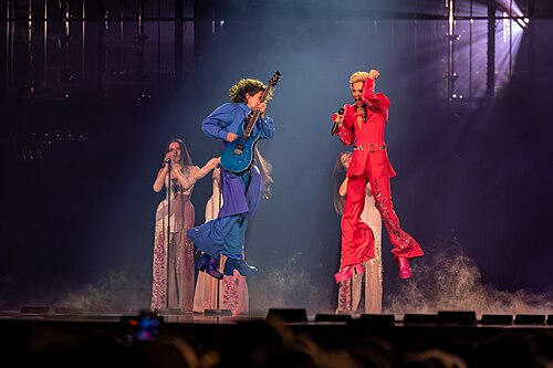 Ziferblat, representing Ukraine, performing at Eurovision 2025 in Basel, Switzerland.