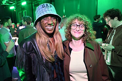 Ziwe Fumudoh & Jo Firestone at the Off-Broadway Opening Night of "Color Theories," 2025