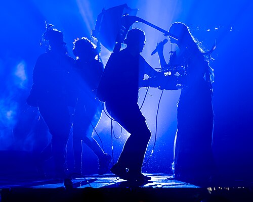 Zoë Më, representing Switzerland, performing at Eurovision 2025 in Basel, Switzerland.