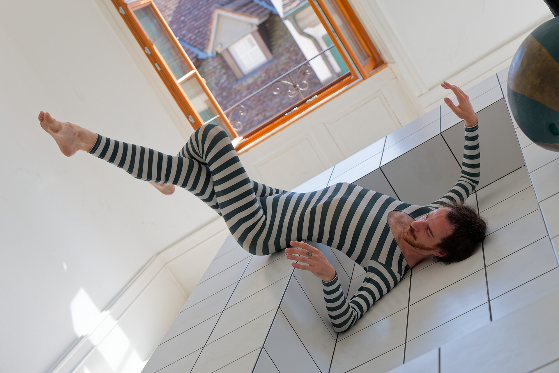 "The Squash" by Anthea Hamilton being performed at Basel Social Club 2025.