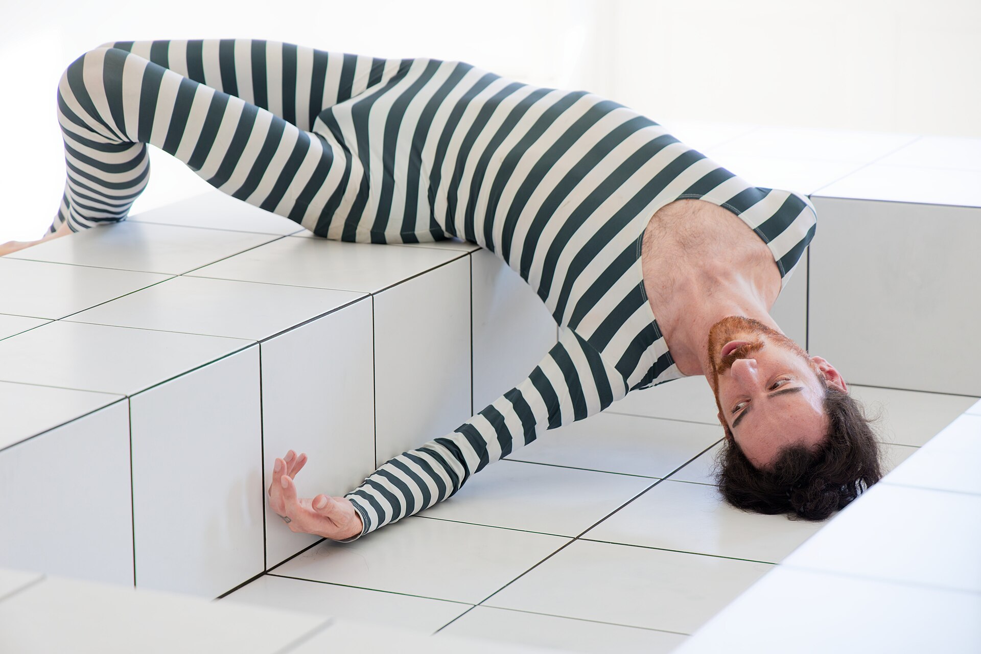 "The Squash" by Anthea Hamilton being performed at Basel Social Club 2025.