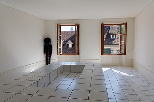 "The Squash" by Anthea Hamilton being performed at Basel Social Club 2025.
