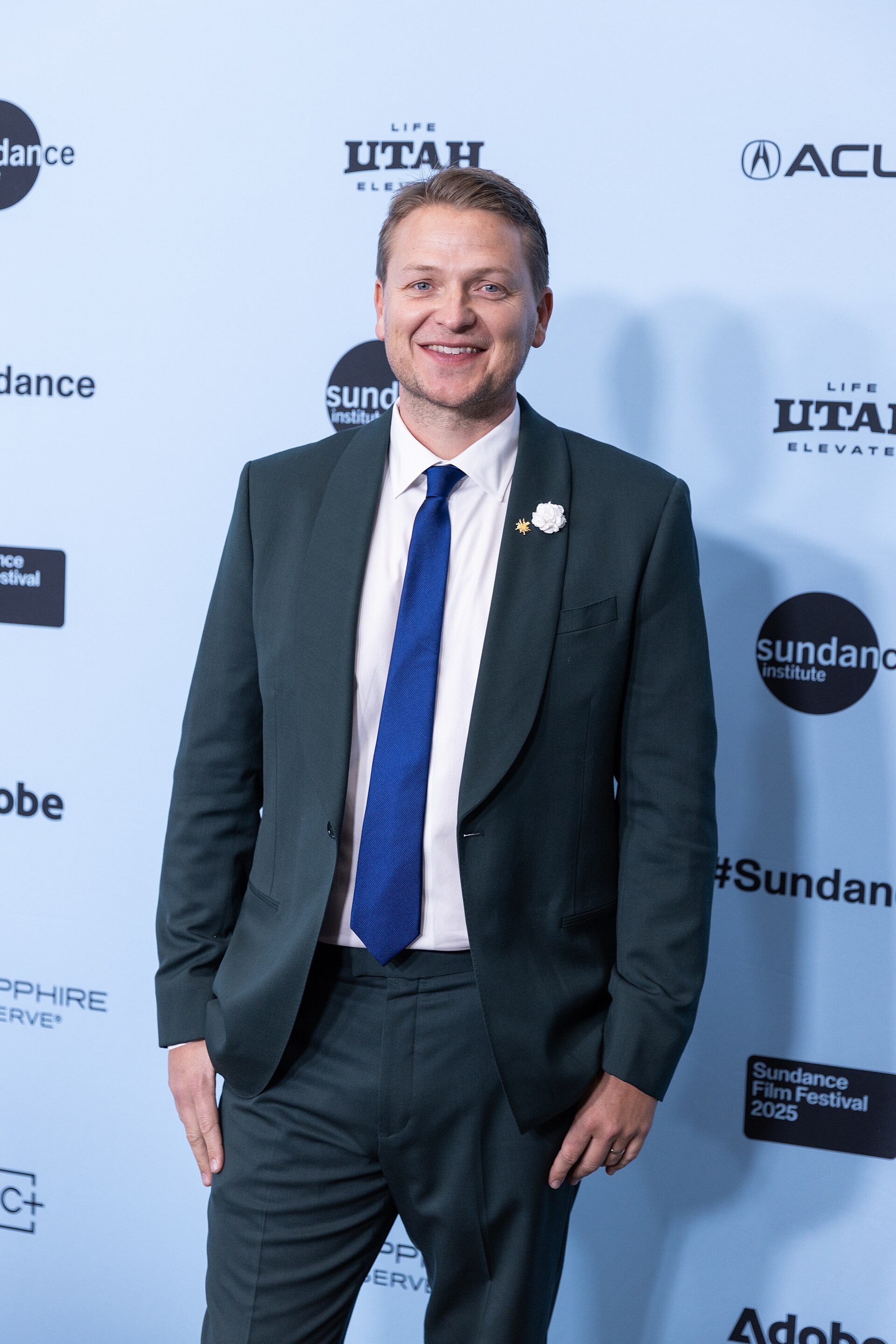 Josh Peters at the 2025 Sundance Film Festival for the premiere of "Ricky"
