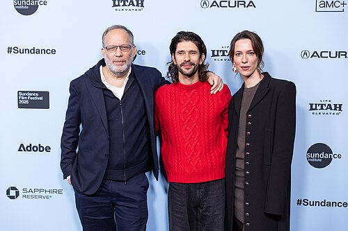 Ira Sachs, Ben Wishaw, and Rebecca Hall at the 2025 Sundance Film Festival for the premiere of "Peter Hujar's Day"