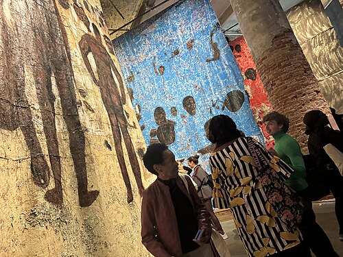 2026 Venice Biennale In Minor Keys main exhibit in the Arsenale on press preview day May 6, 2026. Curated by Koyo Kouoh, who died in 2025.