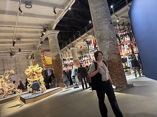 2026 Venice Biennale In Minor Keys main exhibit in the Arsenale on press preview day May 6, 2026. Curated by Koyo Kouoh, who died in 2025.