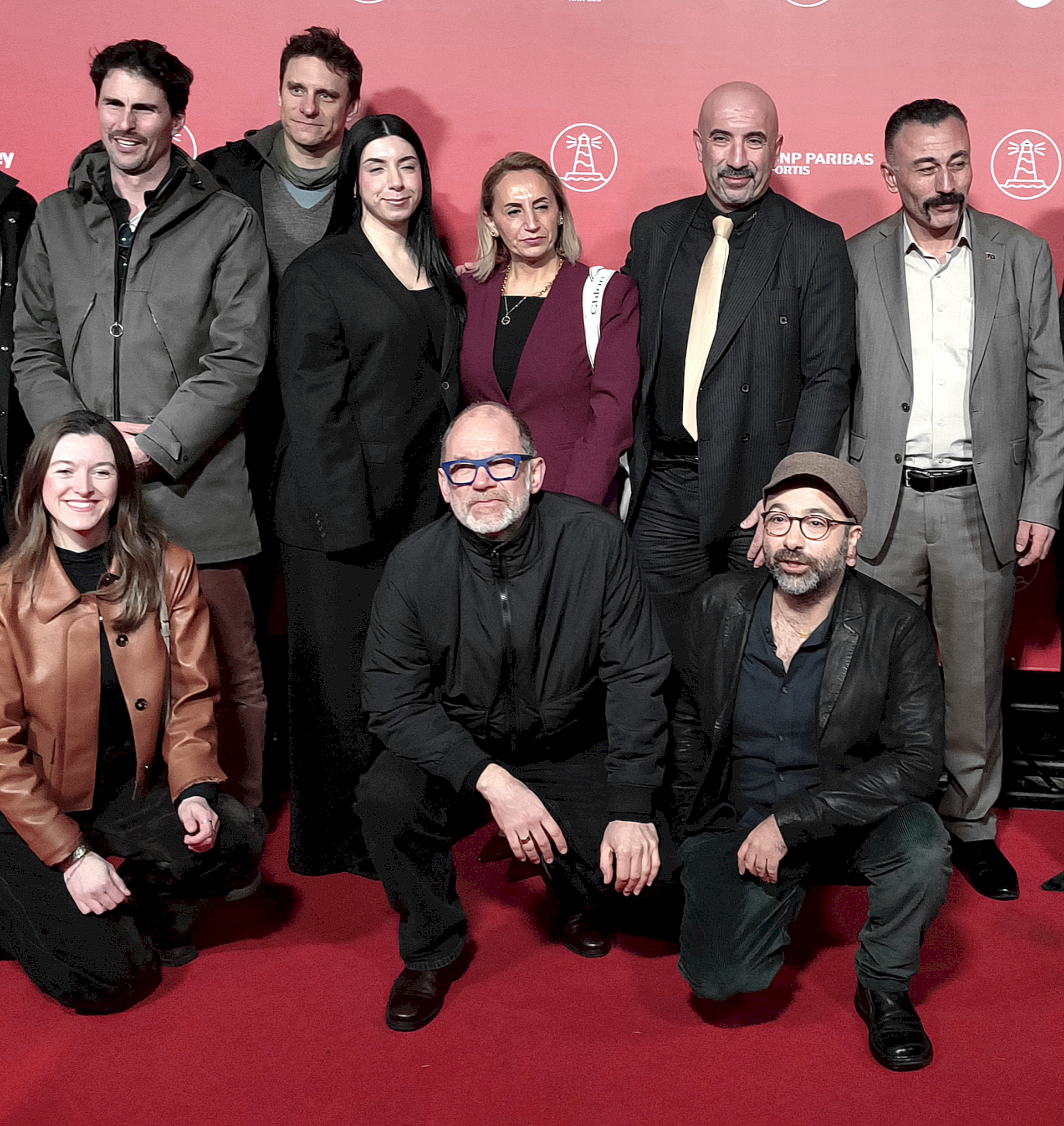 Cast en crew bij de voorstelling van '2m²', Filmfestival Oostende