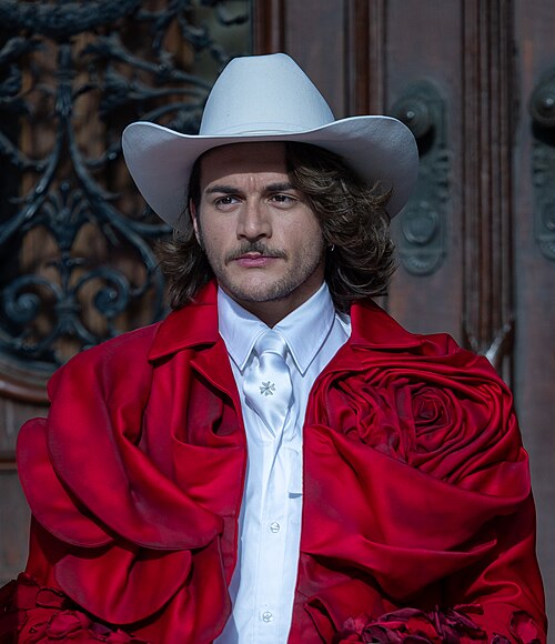 AIDAN representing Malta on the Turquoise Carpet at the 2026 Eurovision Song Contest in Vienna