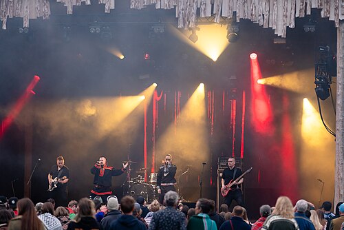 AMOC, Áilu Valle, and Boogiemen (Patrik Fält, Juho Kiviniemi, Oula Guttorm) perform at the 2025 Riddu Riđđu Festival