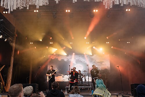 AMOC, Áilu Valle, and Boogiemen (Patrik Fält, Juho Kiviniemi, Oula Guttorm) perform at the 2025 Riddu Riđđu Festival
