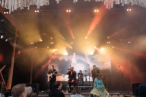AMOC, Áilu Valle, and Boogiemen (Patrik Fält, Juho Kiviniemi, Oula Guttorm) perform at the 2025 Riddu Riđđu Festival