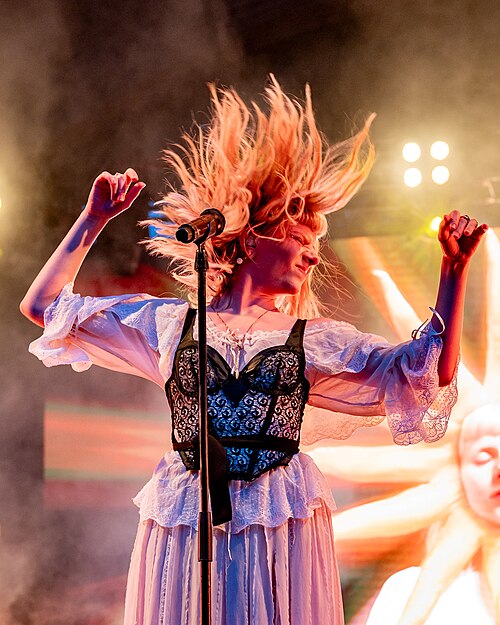 AURORA at Ravnedalen Live festival, Kristiansand, Norway, 2024.
Photo: Birgit Fostervold @knipselyst

CC: BY-SA 2.0