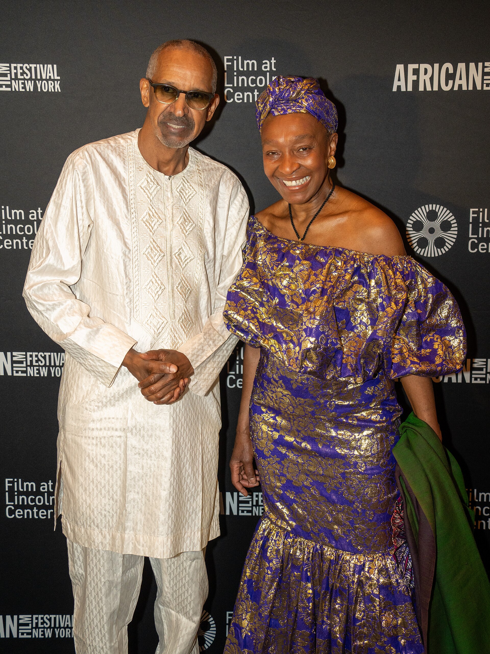 Abderrahmane Sissako and Mahen Bonetti at the 2025 New York African Film Festival