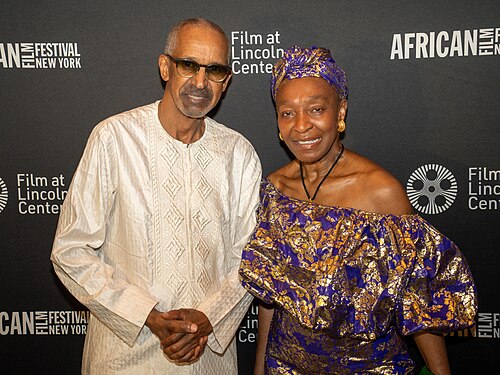 Abderrahmane Sissako and Mahen Bonetti at the 2025 New York African Film Festival