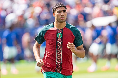 Achraf Hakimi during France v Morocco at the 2026 FIFA World Cup