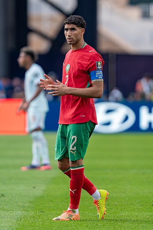 Achraf Hakimi during France v Morocco at the 2026 FIFA World Cup