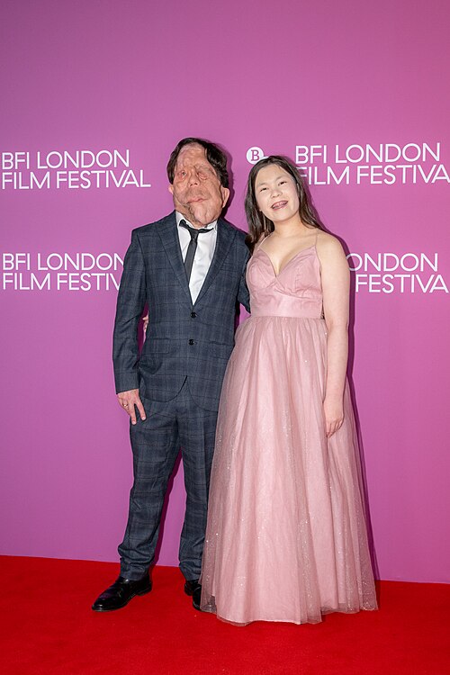 Adam Pearson and Ellie Jim attending the premiere of Zero Intention Of Living Quietly at the 70th BFI London Film Festival, at Vue Cinema Leceister Square, 11th of October 2026