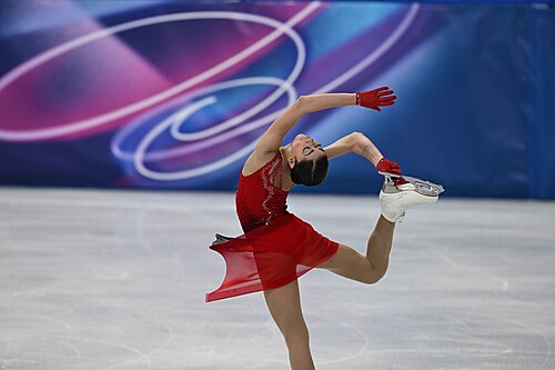 MILAN, ITALY - 19 FEBRUARY 2026: Adeliia PETROSIAN of AIN compete during the Figure Skating Women Single Skating Free Skating at the Olympic Winter Games Milano Cortina 2026 Milano Ice Skating Arena on February 19, 2026 in Milan, Italy