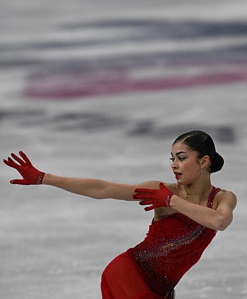 MILAN, ITALY - 19 FEBRUARY 2026: Adeliia PETROSIAN of AIN compete during the Figure Skating Women Single Skating Free Skating at the Olympic Winter Games Milano Cortina 2026 Milano Ice Skating Arena on February 19, 2026 in Milan, Italy