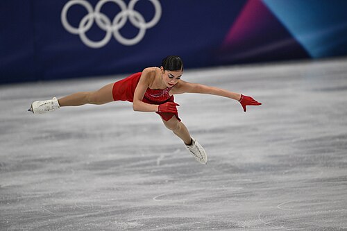 MILAN, ITALY - 19 FEBRUARY 2026: Adeliia PETROSIAN of AIN compete during the Figure Skating Women Single Skating Free Skating at the Olympic Winter Games Milano Cortina 2026 Milano Ice Skating Arena on February 19, 2026 in Milan, Italy