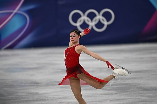 MILAN, ITALY - 19 FEBRUARY 2026: Adeliia PETROSIAN of AIN compete during the Figure Skating Women Single Skating Free Skating at the Olympic Winter Games Milano Cortina 2026 Milano Ice Skating Arena on February 19, 2026 in Milan, Italy
