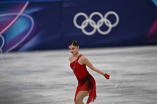 MILAN, ITALY - 19 FEBRUARY 2026: Adeliia PETROSIAN of AIN compete during the Figure Skating Women Single Skating Free Skating at the Olympic Winter Games Milano Cortina 2026 Milano Ice Skating Arena on February 19, 2026 in Milan, Italy