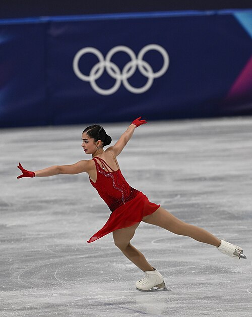 MILAN, ITALY - 19 FEBRUARY 2026: Adeliia PETROSIAN of AIN competes during the Figure Skating Women Single Skating Free Skating at the Olympic Winter Games Milano Cortina 2026 Milano Ice Skating Arena on February 19, 2026 in Milan, Italy