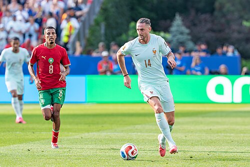 Adrien Rabiot during France v Morocco at the 2026 FIFA World Cup