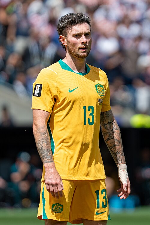 Aiden O'Neill during United States v Australia on 19 June 2026 at the 2026 FIFA World Cup
