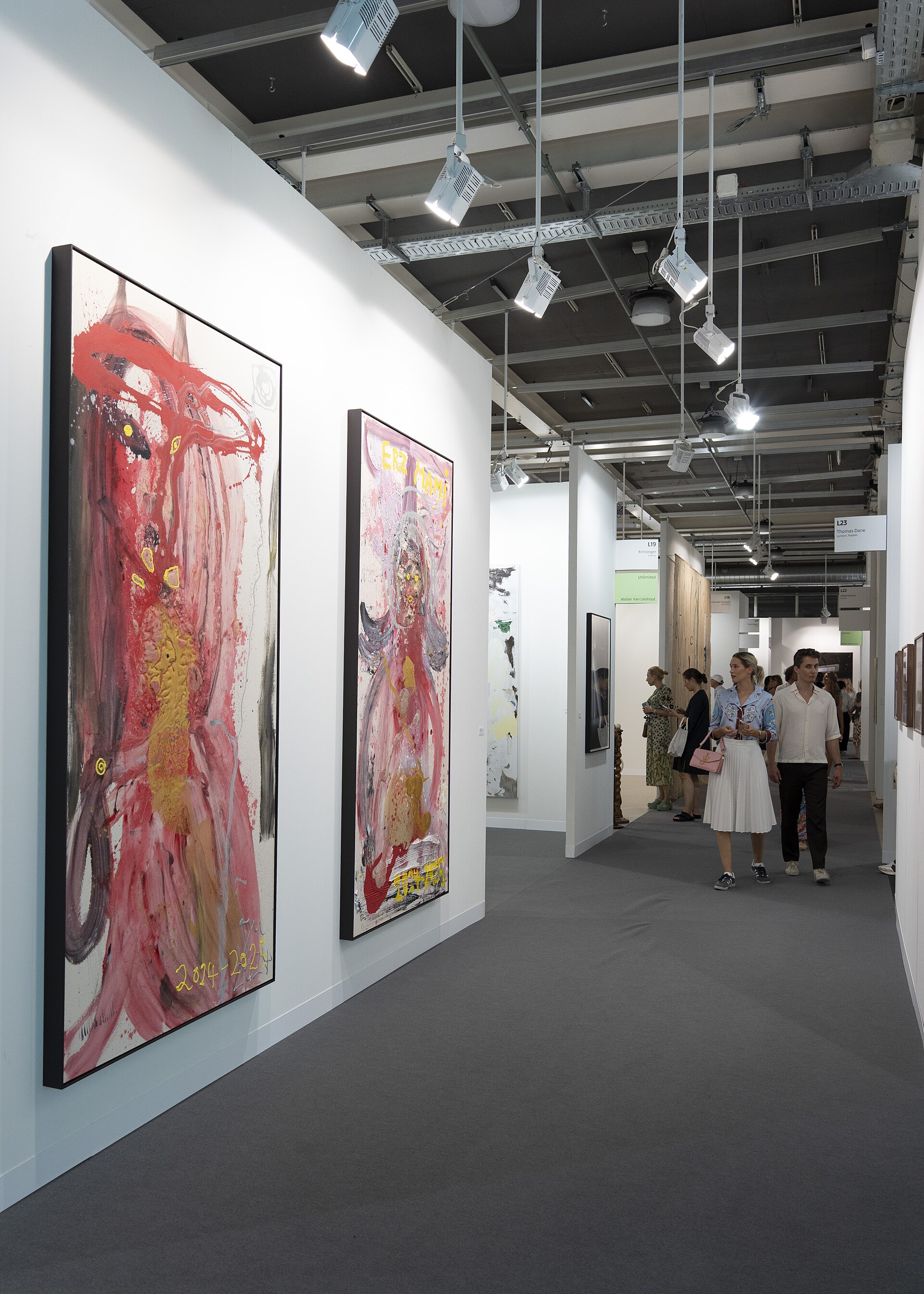 Aisles at Gallery Section L at Art Basel 2025