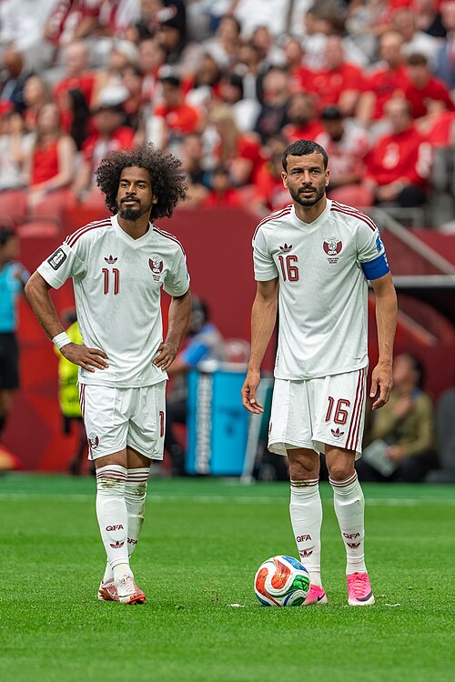 Akram Afif Boualem Khoukhi during Canada v Qatar on 18 June 2026 at the 2026 FIFA World Cup