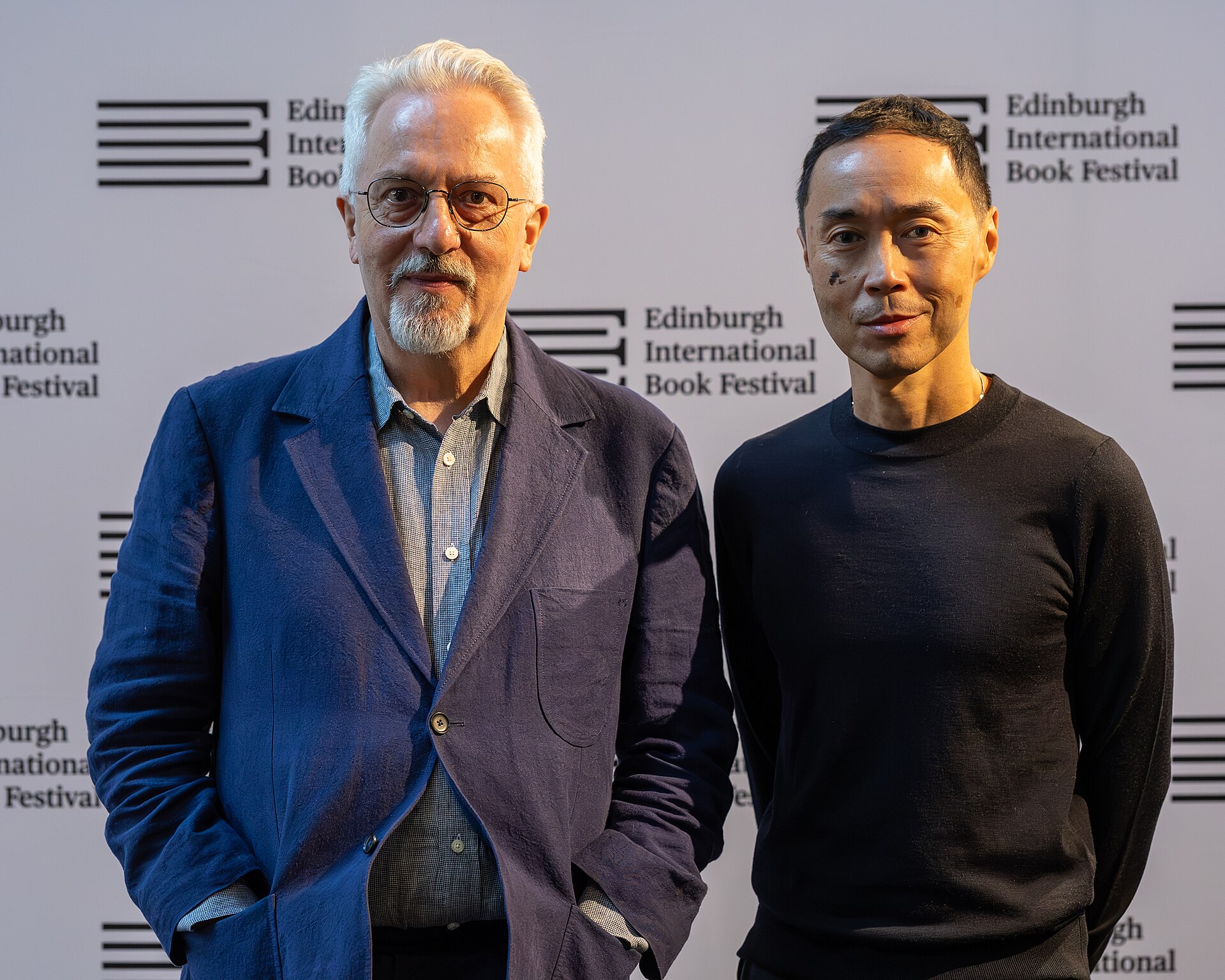 Alan Hollinghurst with Tash Aw at the Edinburgh International Book Festival 2025.