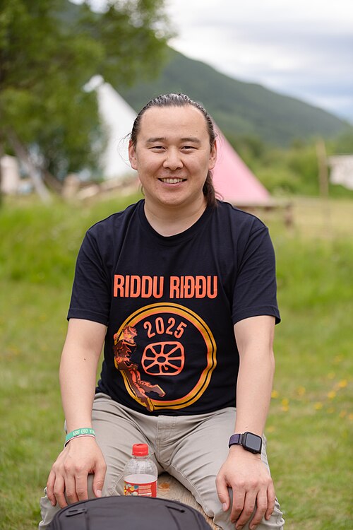 Aldar Dashiev at the 2025 Riddu Riđđu Festival