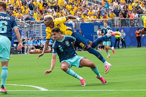 Aleksandar Pavlovic Nilson Angulo during Ecuador v Germany on 25 June 2026 at the 2026 FIFA World Cup